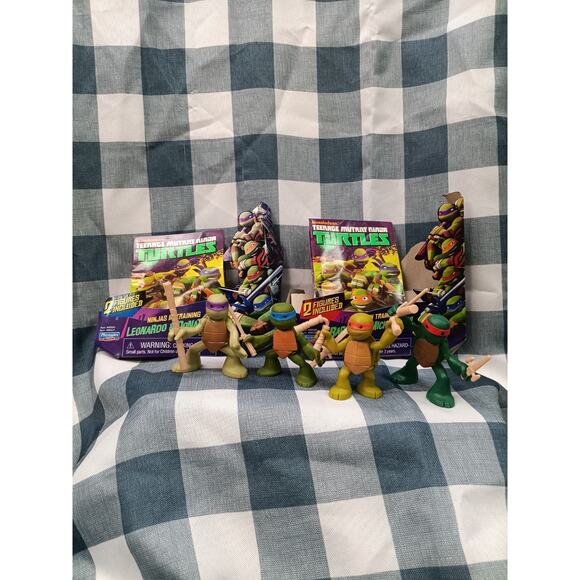 Teenage Mutant Ninja Turtles 2" Figures Ninjas in Training Complete Set - Picture 1 of 5